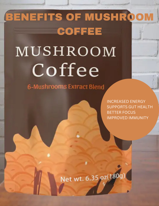 Gold Drip Instant Mushroom Coffee – Rich, Creamy & Gut-Friendly☕🍄