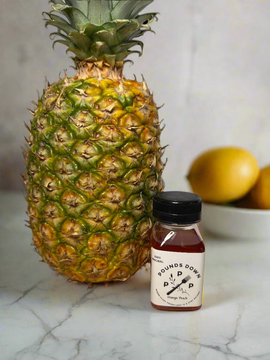 Pounds Down Turbo Shot – Blood Orange Hibiscus flavor – 8oz digestion and bloating support drink.